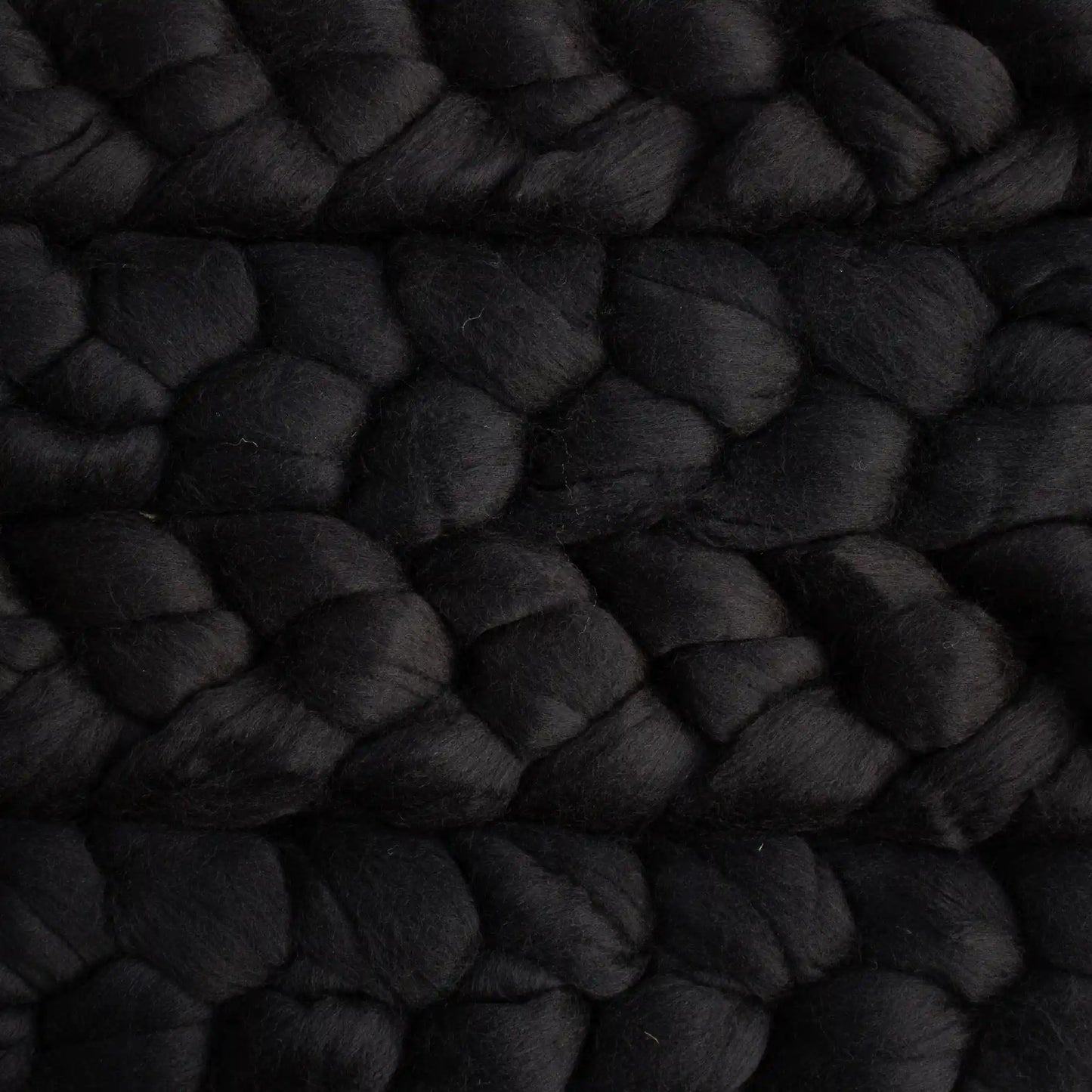 Black 195 - Malabrigo Nube Roving Fiber Braid