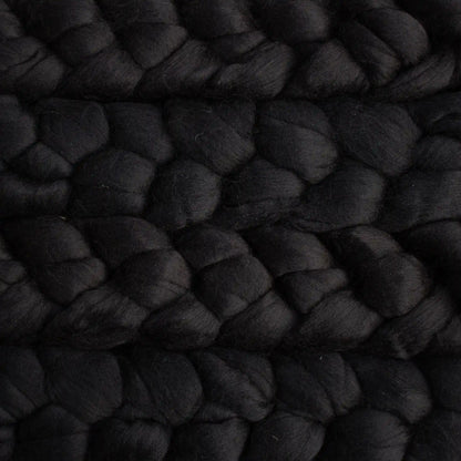 Black 195 - Malabrigo Nube Roving Fiber Braid
