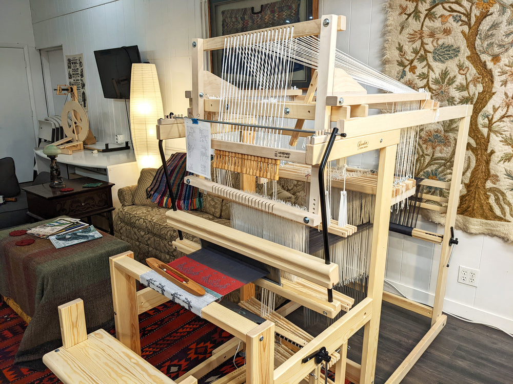 Glimakra Julia Drawloom shaft drawloom kit mounted on a Julia floor loom