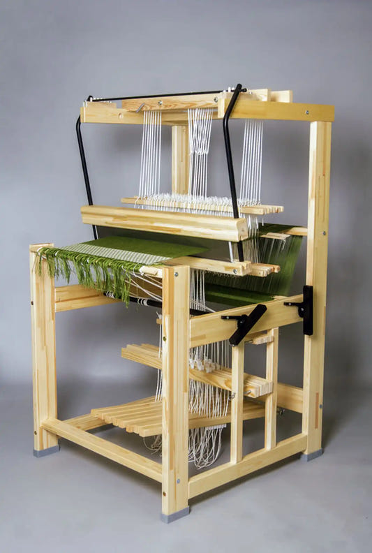 Glimakra Julia compact folding countermarch floor loom made of Swedish hardwood