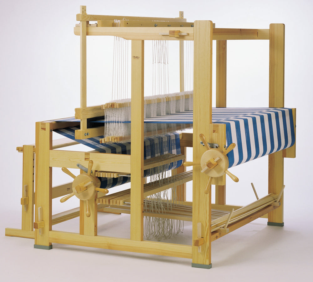 Glimakra Standard multishaft countermarch floor loom, a large Swedish hardwood weaving loom