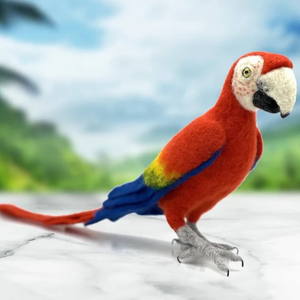 Pablo the Parrot Needle Felting Kit - Paradise Fibers