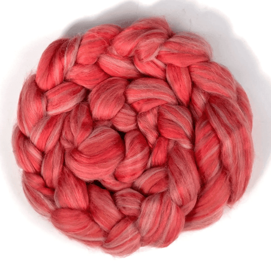 Paradise Fibers 80/20 Merino & Mulberry Silk Top – Kahala Rose - Paradise Fibers