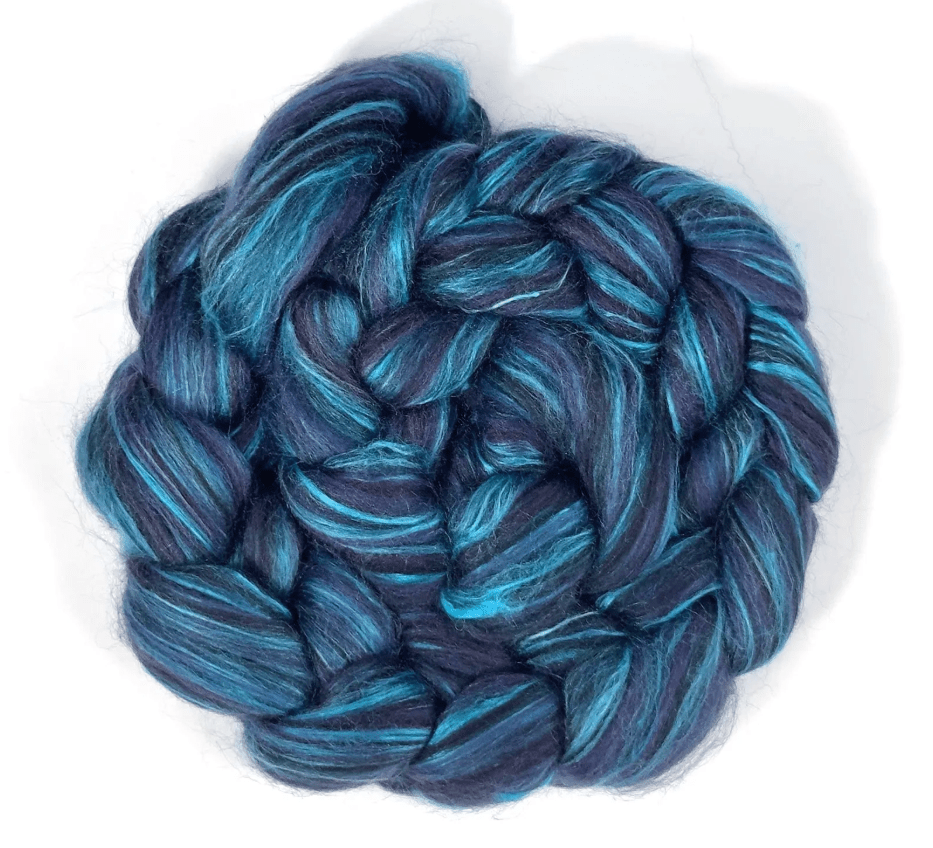 Paradise Fibers 80/20 Merino & Mulberry Silk Top – Luminous Lagoon - Paradise Fibers