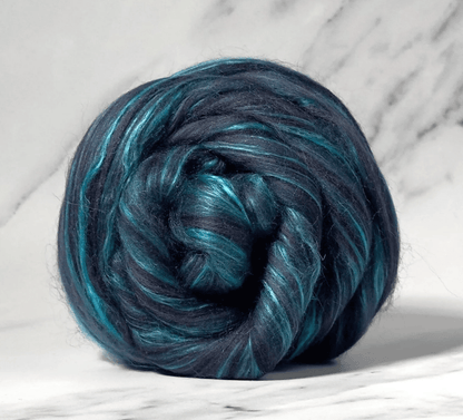 Paradise Fibers 80/20 Merino & Mulberry Silk Top – Luminous Lagoon - Paradise Fibers