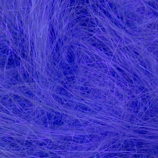 Close-up of Calypso Blue A26 Angelina fiber showing the iridescent strands