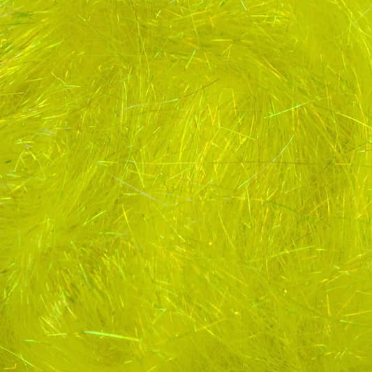 Close-up of Lemon A17 Angelina fiber showing the iridescent strands