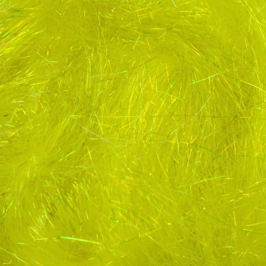 Close-up of Lemon A17 Angelina fiber showing the iridescent strands