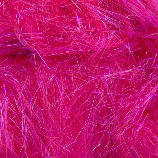 Close-up of Raspberry A16 Angelina fiber showing the iridescent strands
