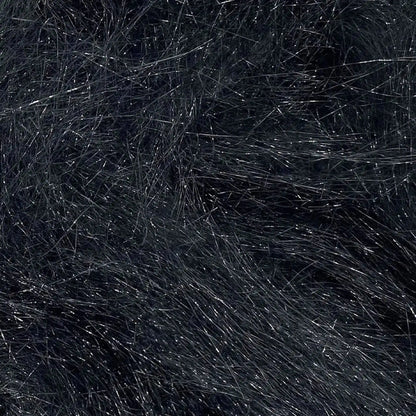 Close-up of Black A28 Angelina fiber showing the metallic strands