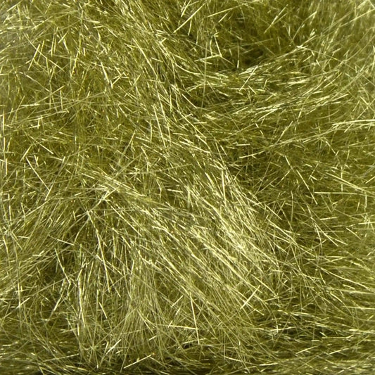 Close-up of Gold A2 Angelina fiber showing the metallic strands