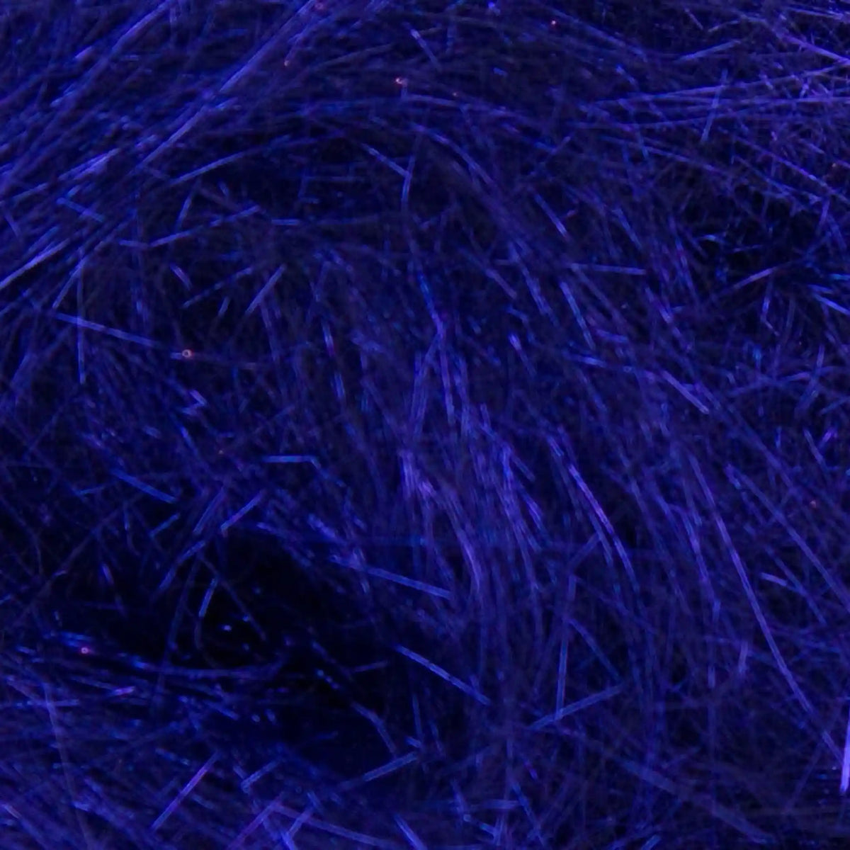 Close-up of Violet A7 Angelina fiber showing the metallic strands