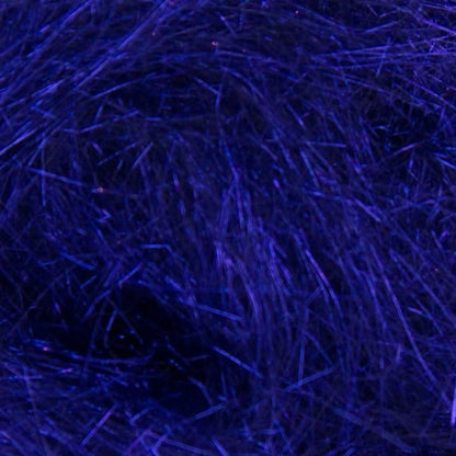 Close-up of Violet A7 Angelina fiber showing the metallic strands