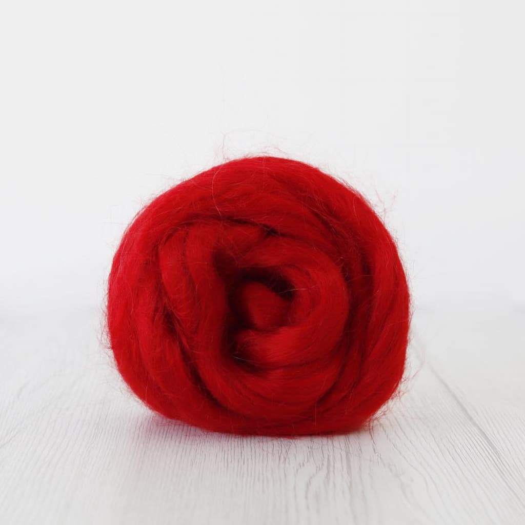 Paradise Fibers Dyed Mohair Wool Top - Paradise Fibers