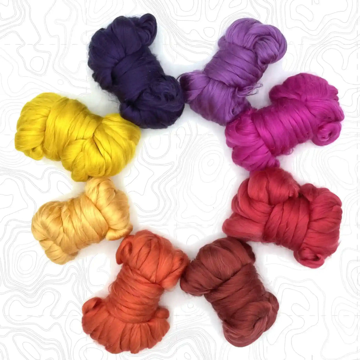 Paradise Fibers Dyed Mulberry Silk Mixed Bag - African Sunset