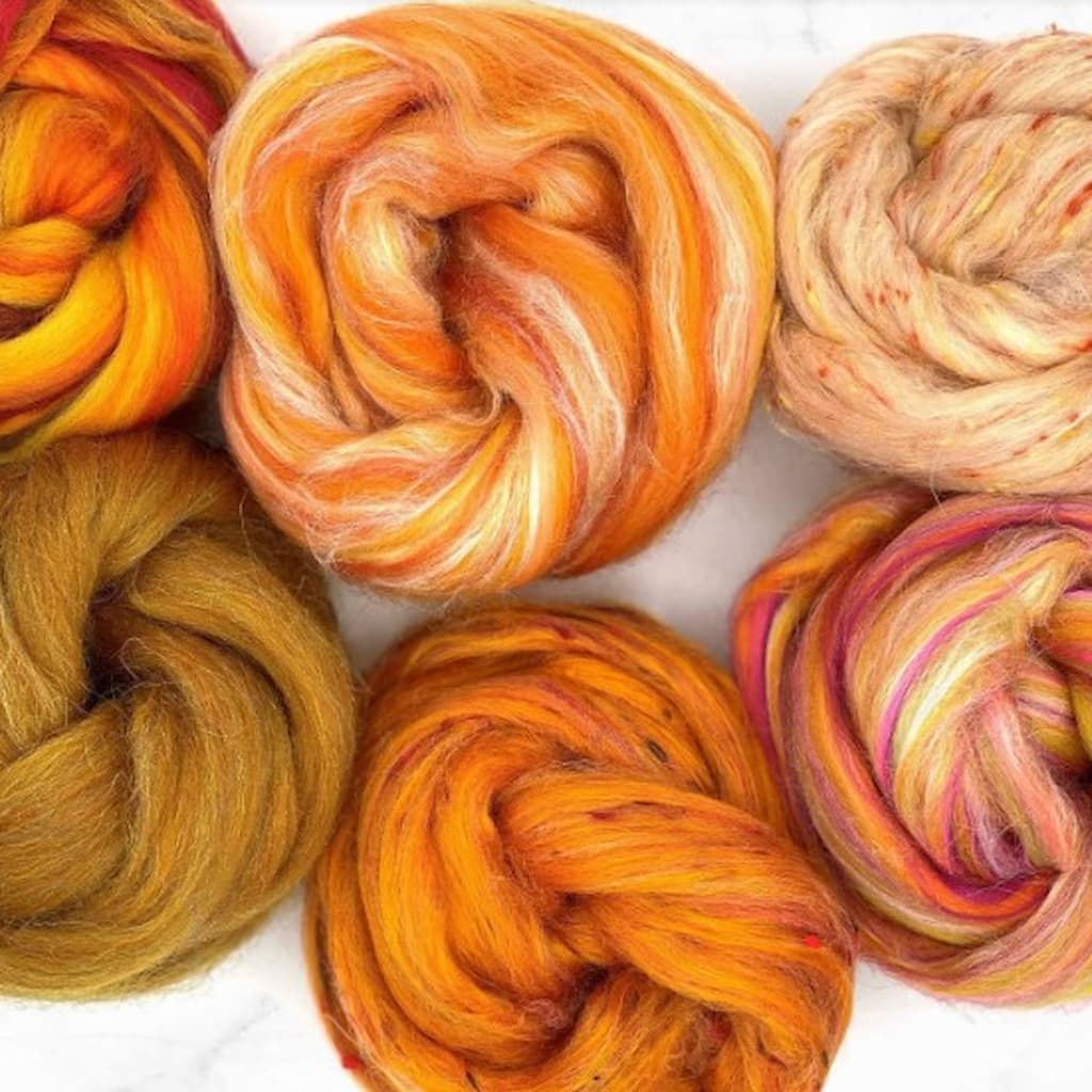 Paradise Fibers Mixed Wool Bag | Orange Glow Collection - Paradise Fibers