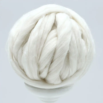 Paradise Fibers Pearly Polwarth - 50/50 Precious Pearl Infused Cellulose and Polwarth Top Micro Blend