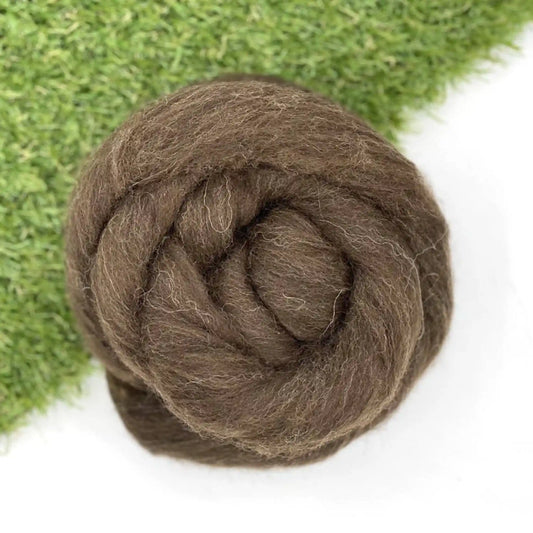 Paradise Fibers - Merino Wool Top Natural Brown