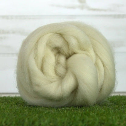 Paradise Fibers Natural White Kent Romney Wool Top