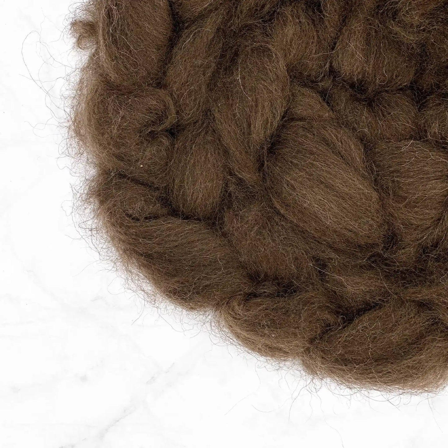 Paradise Fibers De-Haired Yak Down Top - Dark Brown