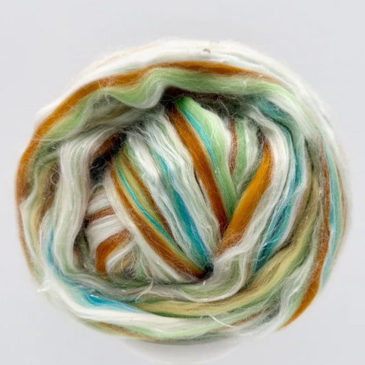 Paradise Fibers Custom Blend - Pina Colada | Merino, Pineapple Fiber, & Mulberry Silk