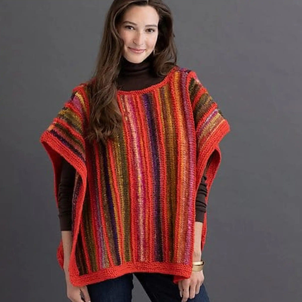 POPPY Poncho Pattern By Noro Leaflet - Paradise Fibers