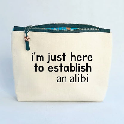 Pretty Clever Words Canvas Zippered Bag - Paradise Fibers