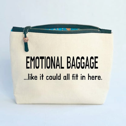 Pretty Clever Words Canvas Zippered Bag - Paradise Fibers