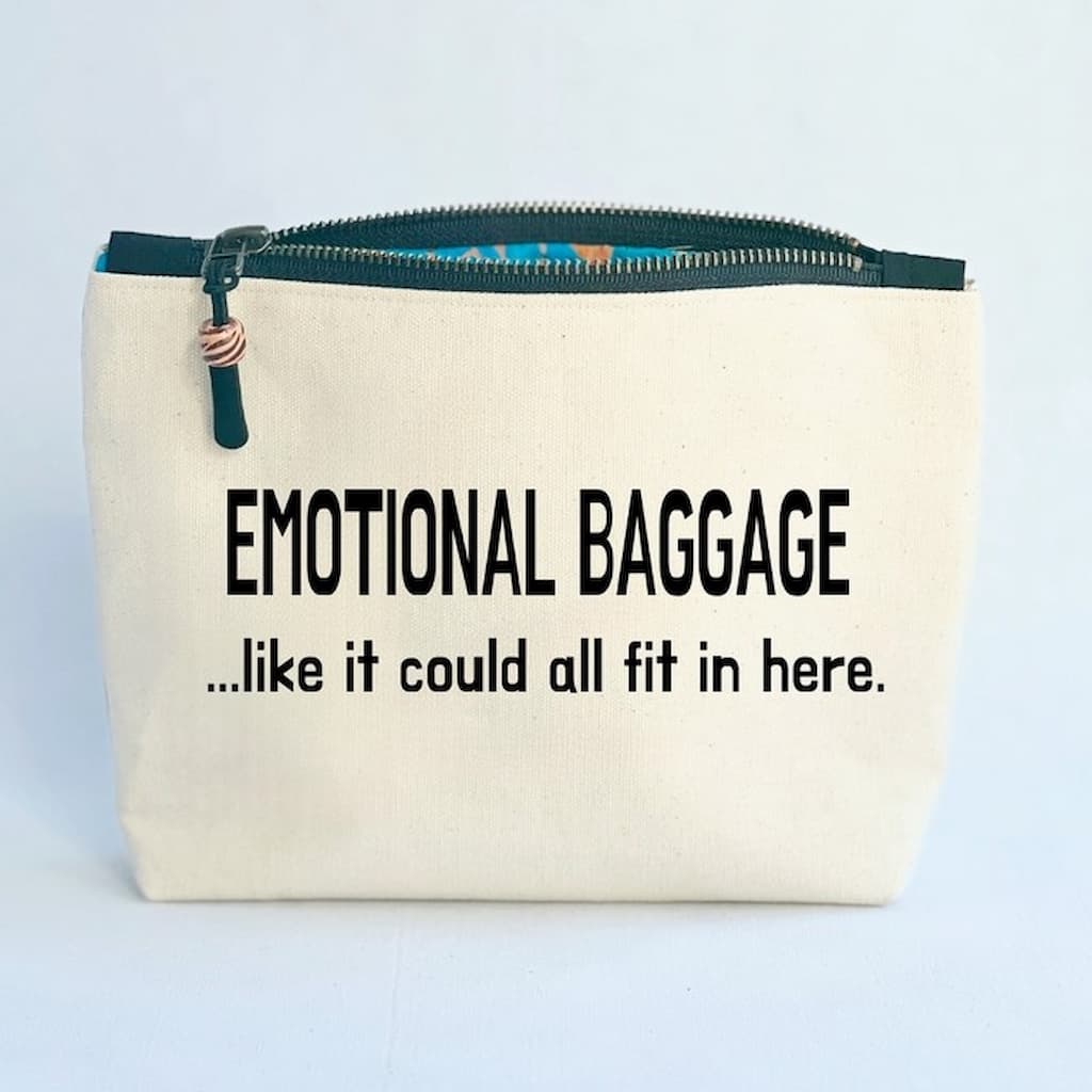 Pretty Clever Words Canvas Zippered Bag - Paradise Fibers