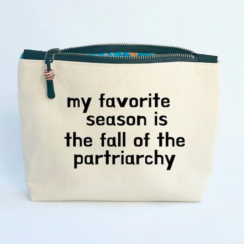 Pretty Clever Words Canvas Zippered Bag - Paradise Fibers