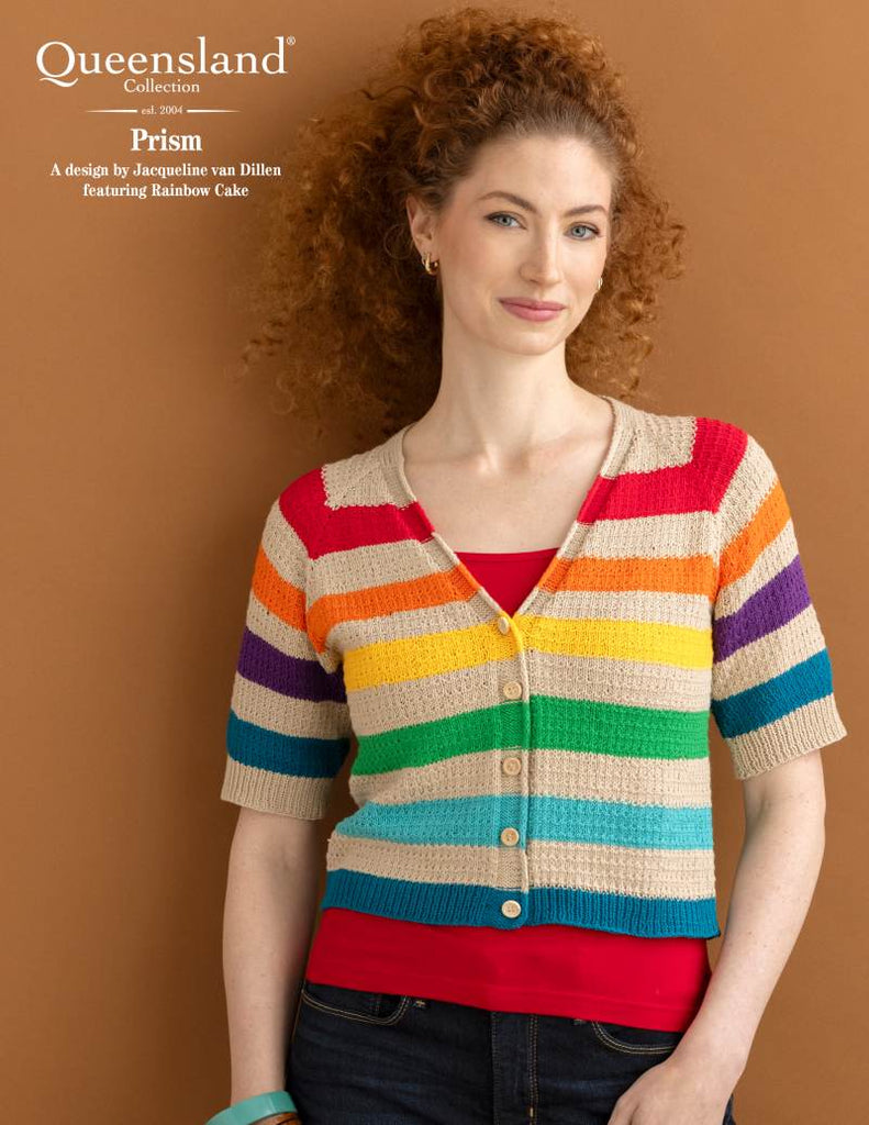 Queensland Prism Cardigan Pattern Leaflet - Paradise Fibers