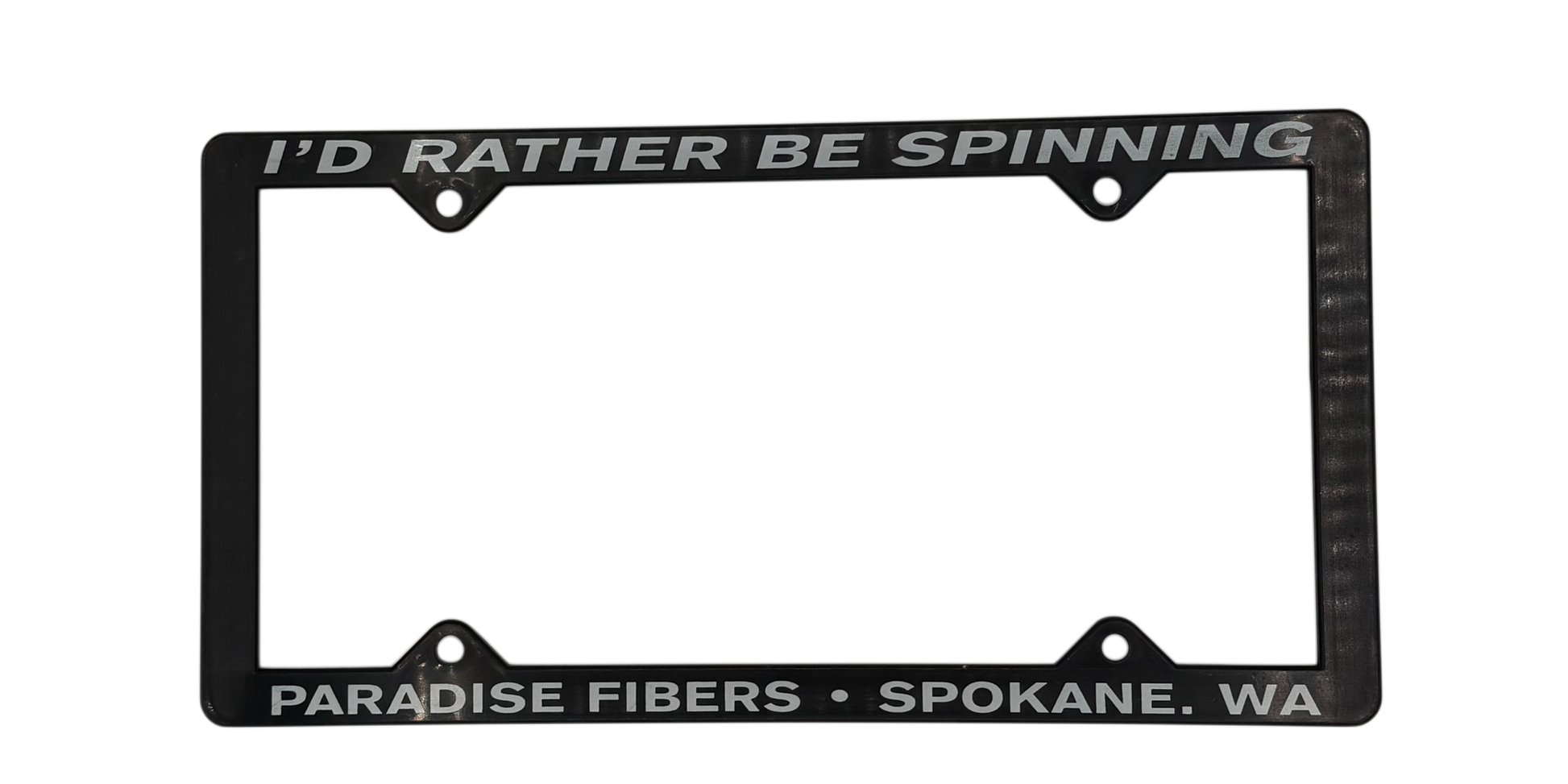 I'd Rather Be Spinning License Plate Frame