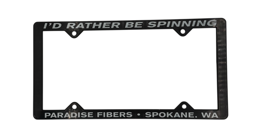 I'd Rather Be Spinning License Plate Frame