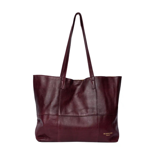 RE:DESIGNED Project 19 - Leather Shopper Bag color Dark Cherry