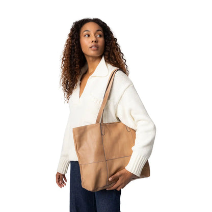 RE:DESIGNED Project 19 - Leather Shopper Bag color Taupe