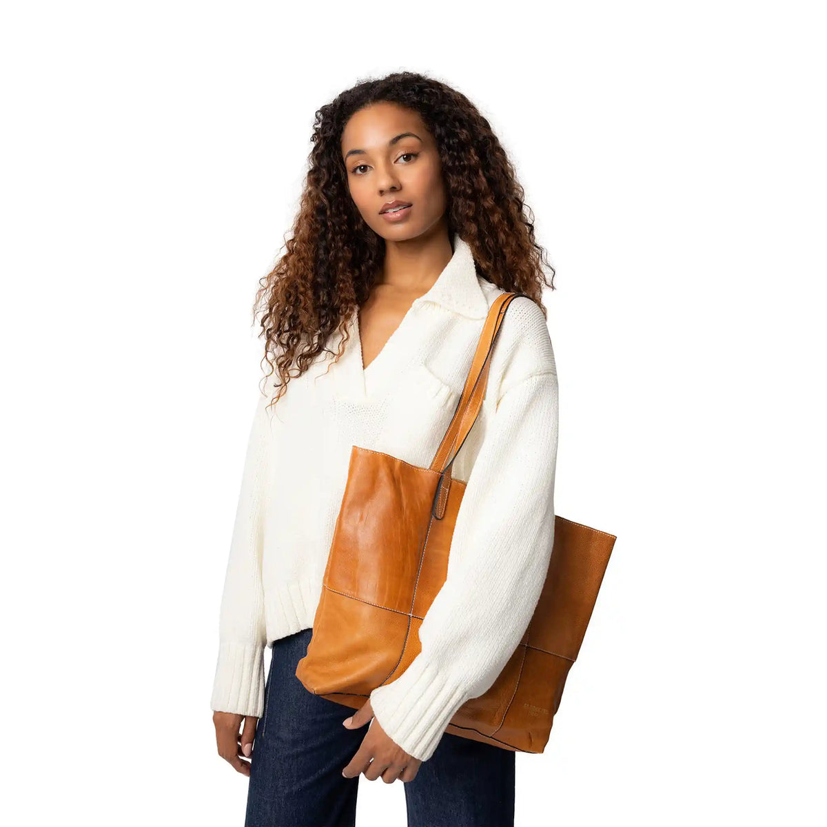 RE:DESIGNED Project 19 - Leather Shopper Bag color Burned Tan