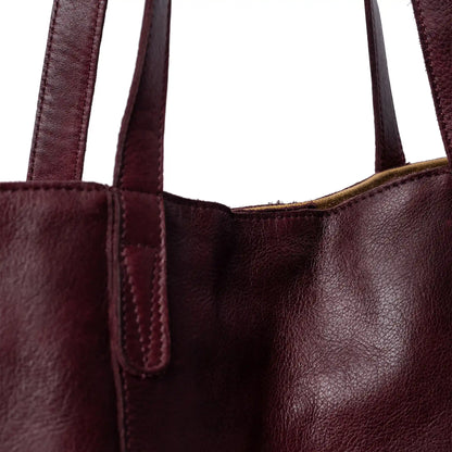RE:DESIGNED Project 19 - Leather Shopper Bag color Dark Cherry