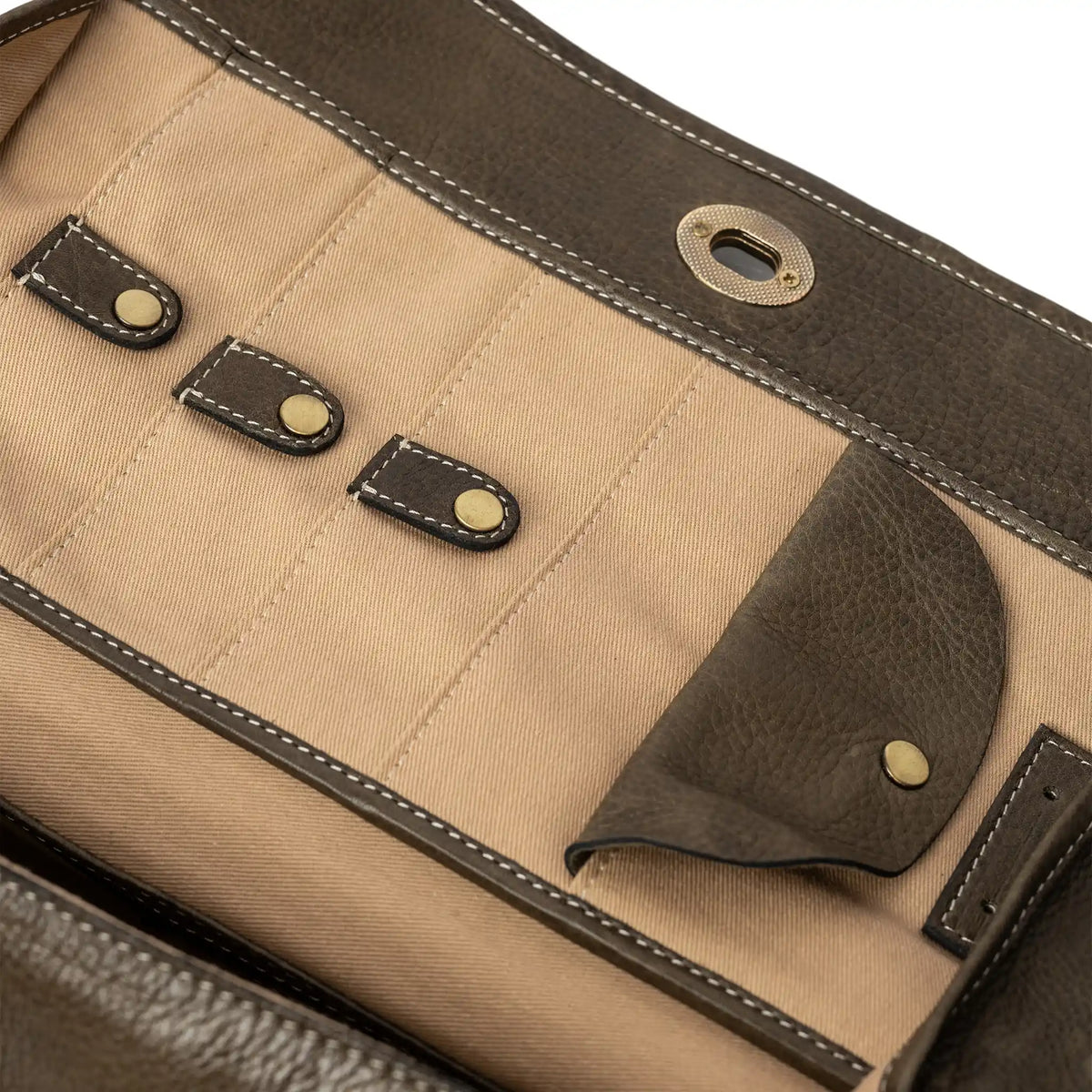 RE:DESIGNED Project 74 Project Bag in Dark Green leather