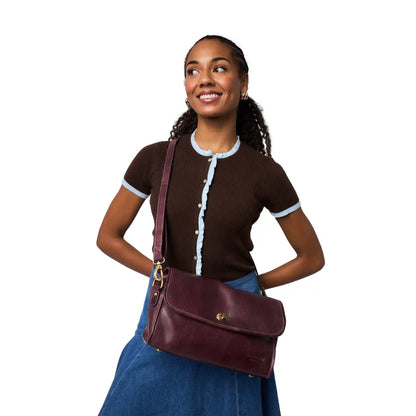 RE:DESIGNED Project 74 Project Bag in Dark Cherry leather