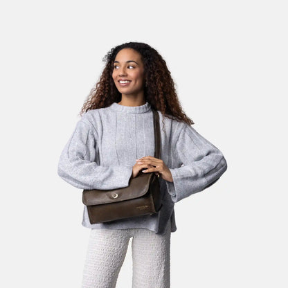 RE:DESIGNED Project 74 Project Bag in Dark Green leather
