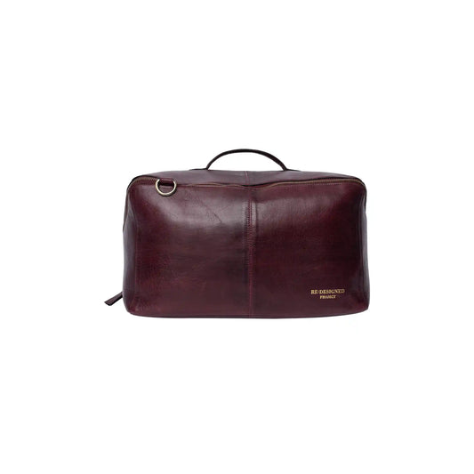RE:DESIGNED Project 90 large leather project bag in Dark Cherry