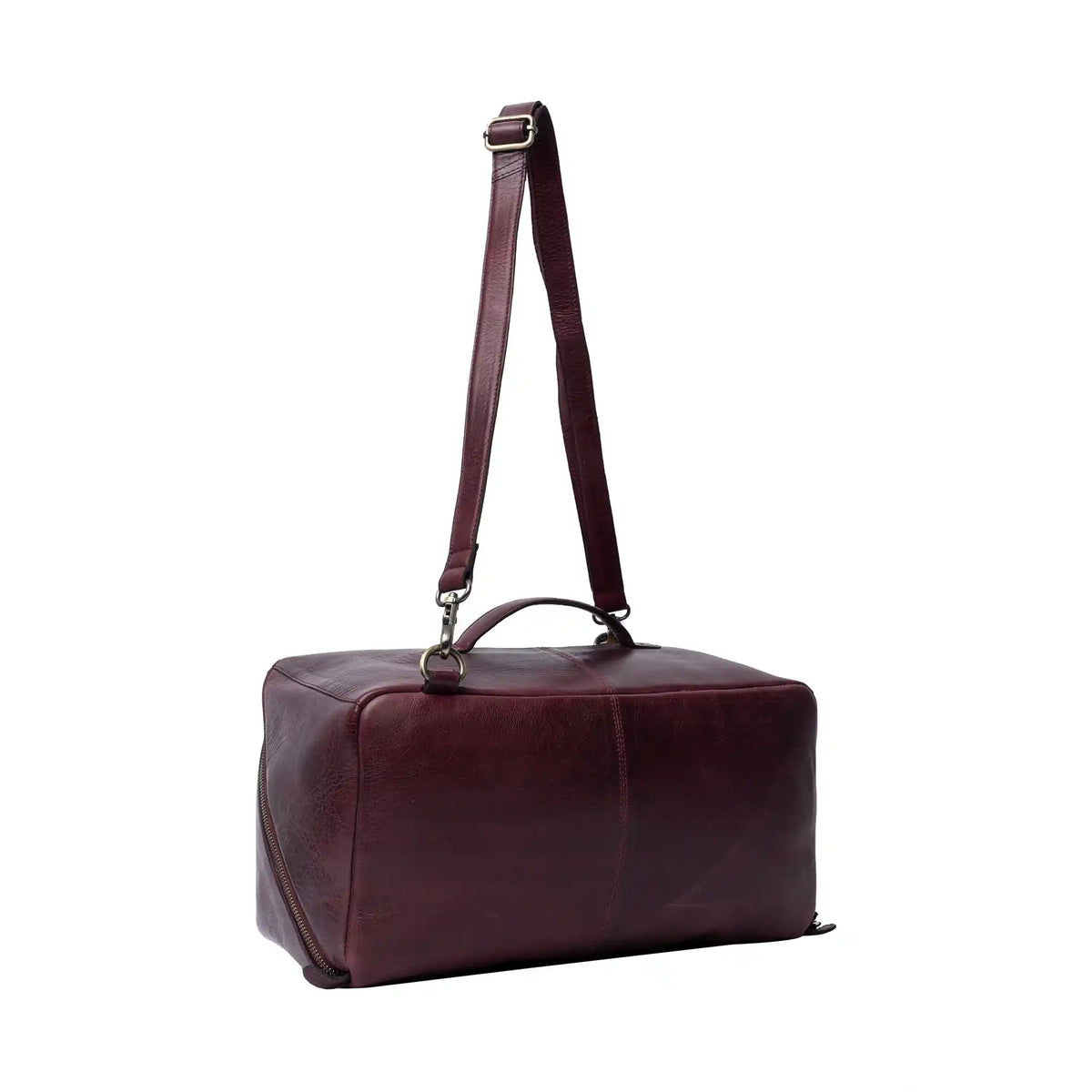 RE:DESIGNED Project 90 large leather project bag in Dark Cherry