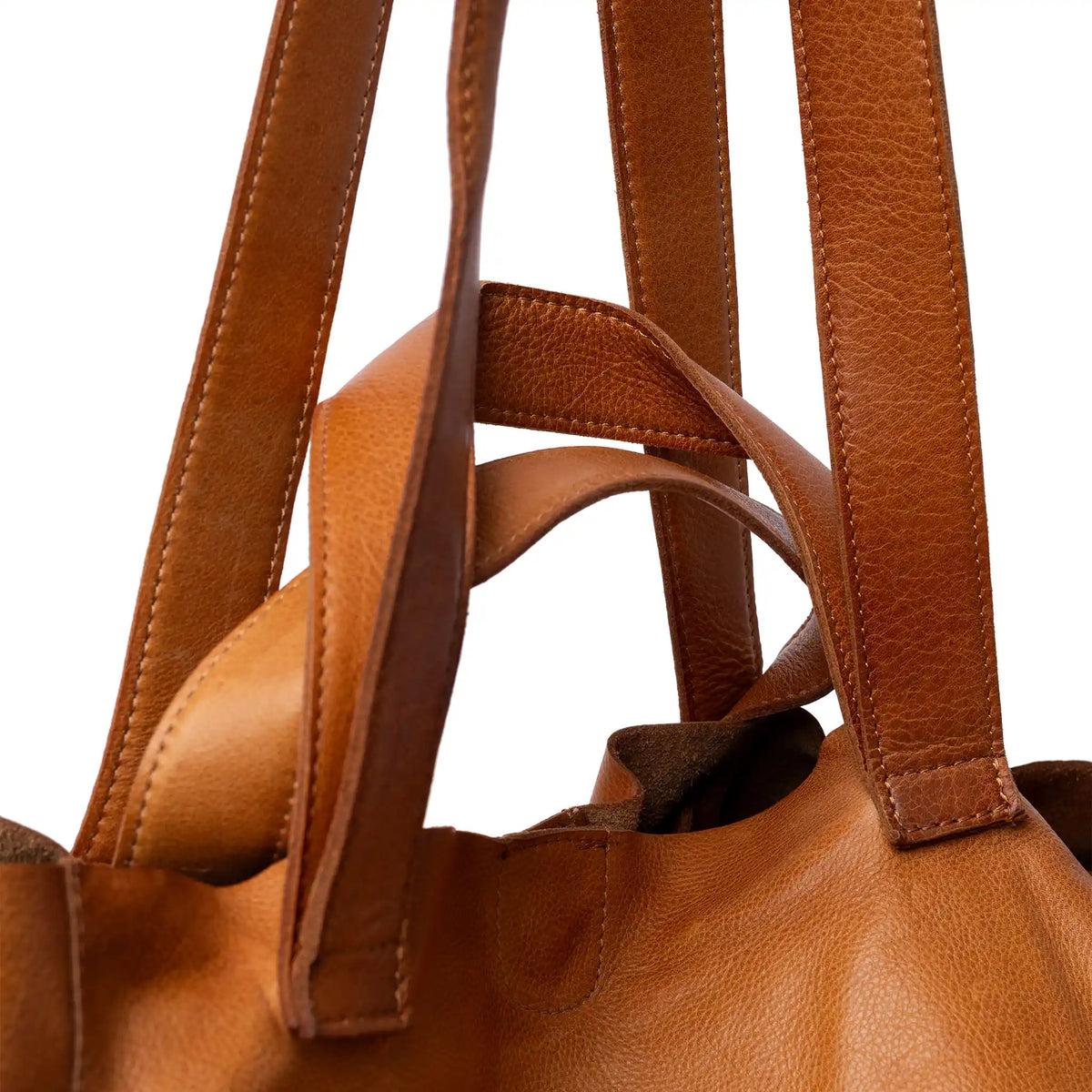 RE:DESIGNED Project Fie leather tote in Burned Tan