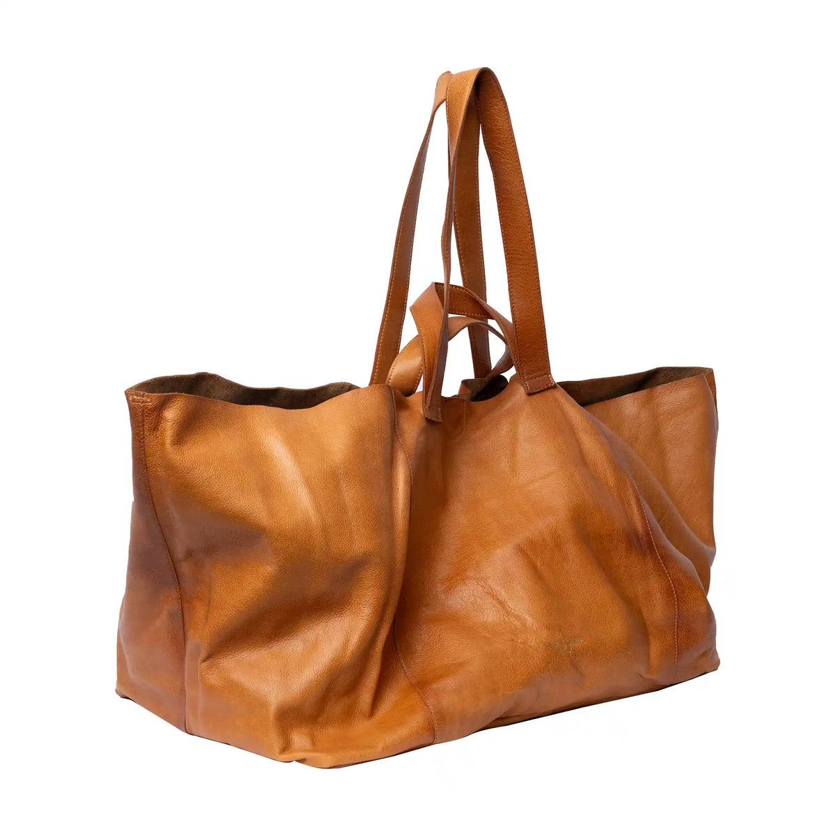 RE:DESIGNED Project Fie leather tote in Burned Tan