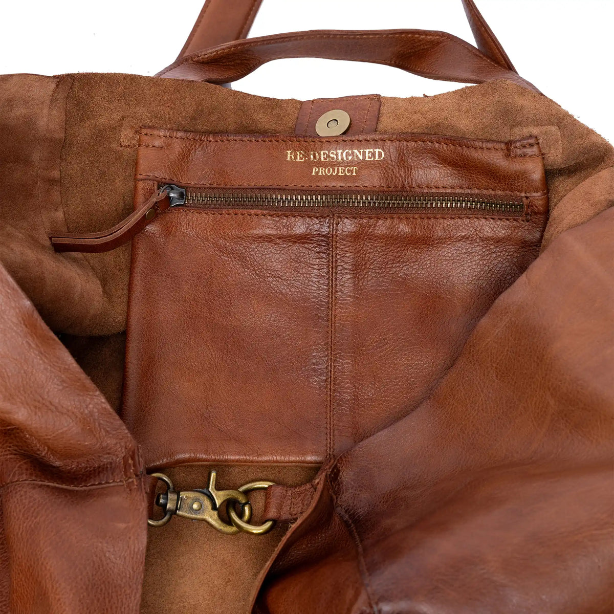 RE:DESIGNED Project Fie leather tote in Walnut