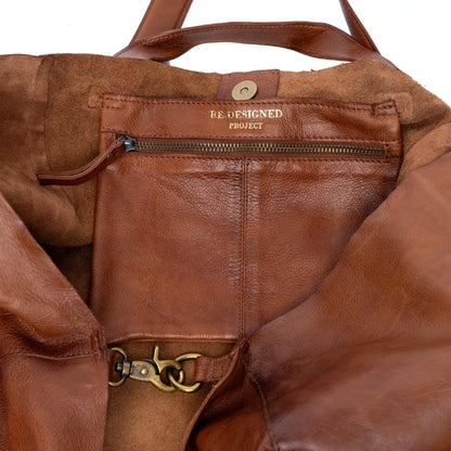 RE:DESIGNED Project Fie leather tote in Walnut
