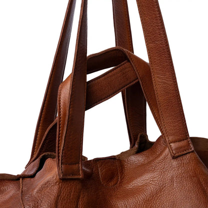 RE:DESIGNED Project Fie leather tote in Walnut