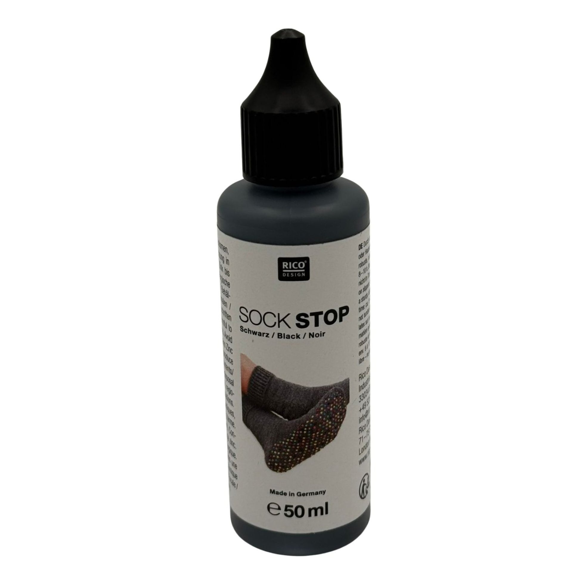 Rico Sock Stop anti-slip latex 50ml bottle in Black