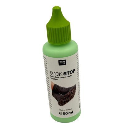Rico Sock Stop anti-slip latex 50ml bottle in Neon Green