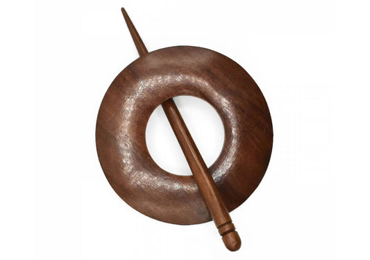 LYKKE Circle Wood Shawl Pin